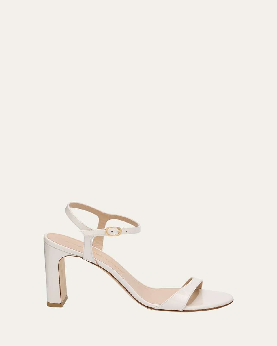 Babette Patent Leather Ankle-Strap Sandals